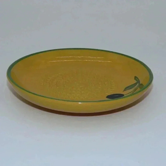 Ceramic Garlic Grater Plate Olive Pattern Cheese - Picture 4 of 5